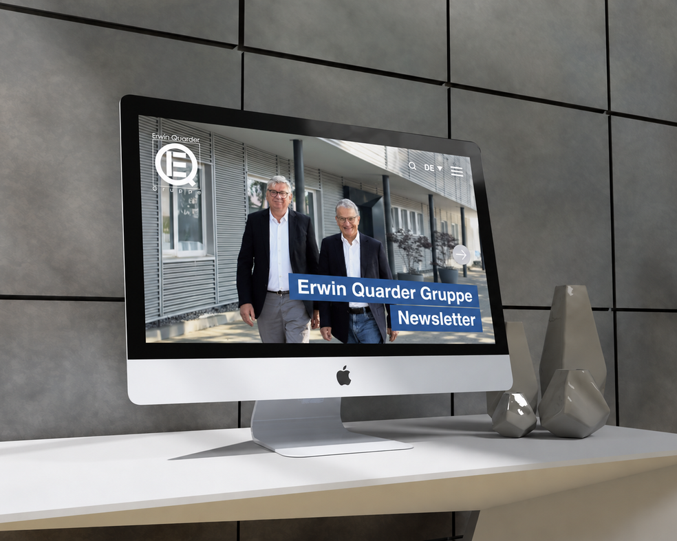 Erwin Quarder: Mitarbeiterplattform people-quarder.de von weitkamp marketing im Monitor-Mockup