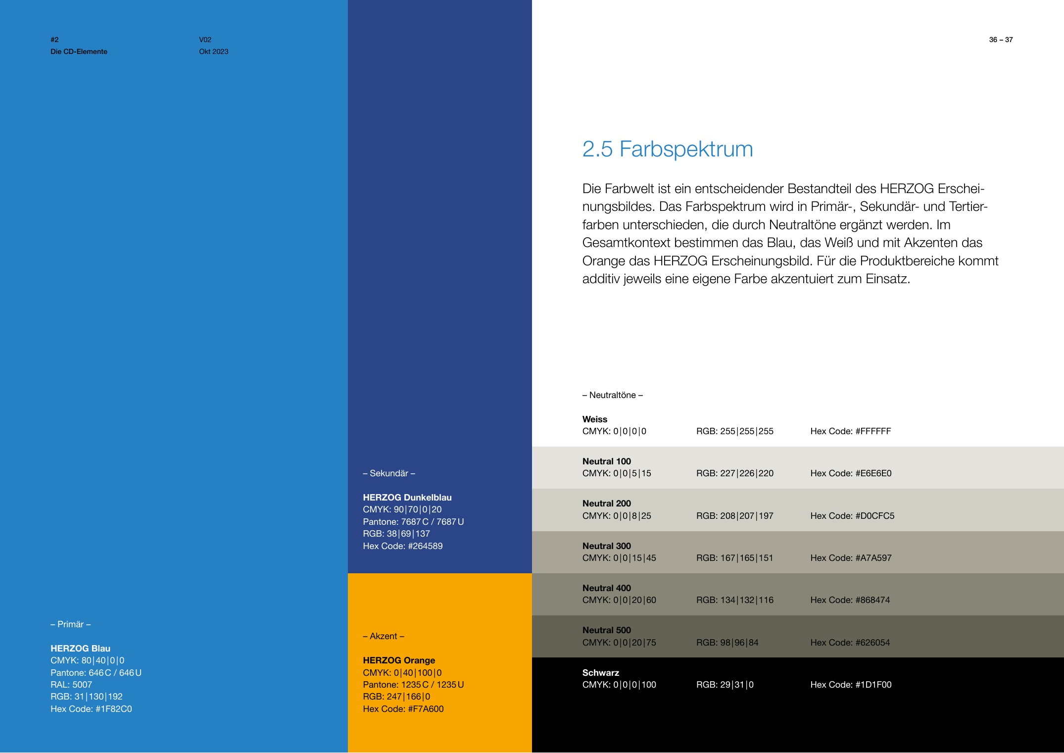 HERZOG: Gestaltungsregeln · Farbwelt