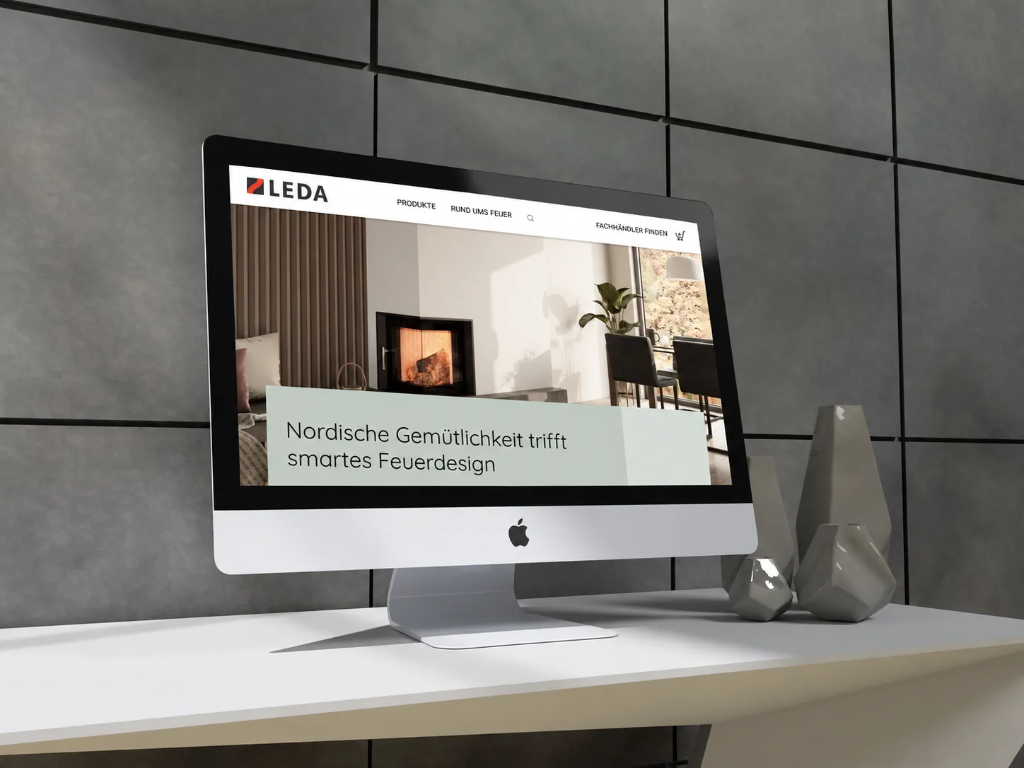 LEDA: Vorschau auf den neuen Webauftritt für Kamin- und Ofentechnik
